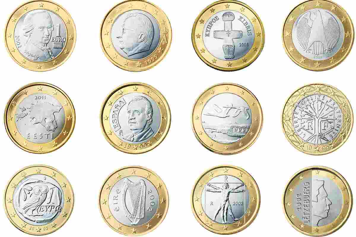 Monete da 50 centesimi e da un euro ad alto valore